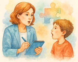 Speech therapy session for specific language impairment in Dubai