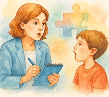 Speech therapy session for specific language impairment in Dubai