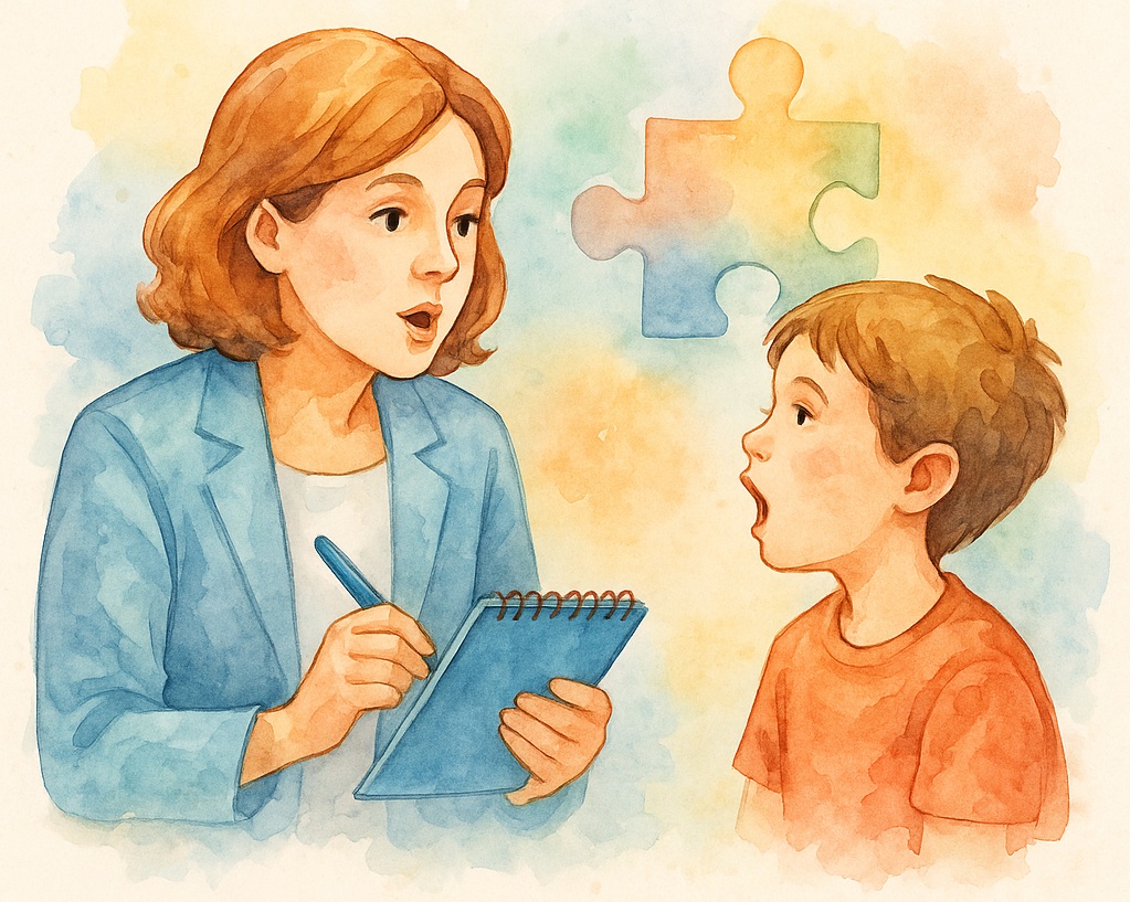 Speech therapy session for specific language impairment in Dubai