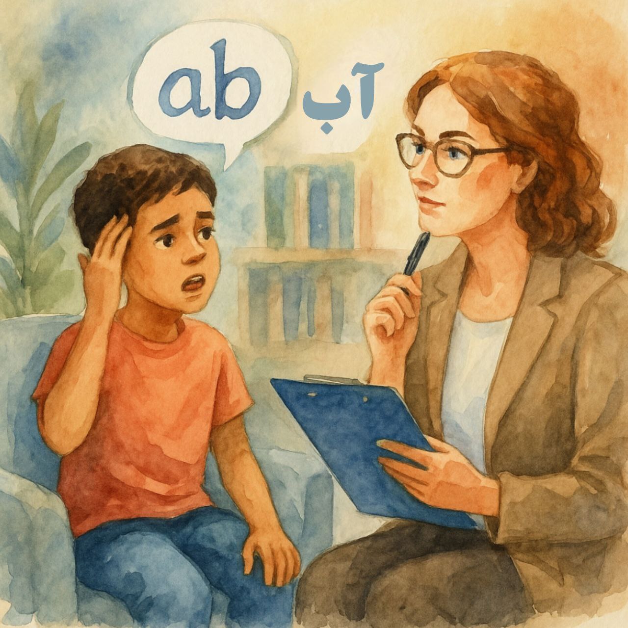 Bilingual speech delay in Dubai | bilingual child speech therapy session in Dubai with Dr. Azizreza Ghasemzadeh