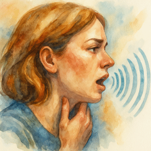 Voice disorder Dubai - woman with vocal therapy