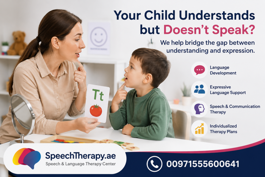 Child understands but doesn't speak during speech therapy