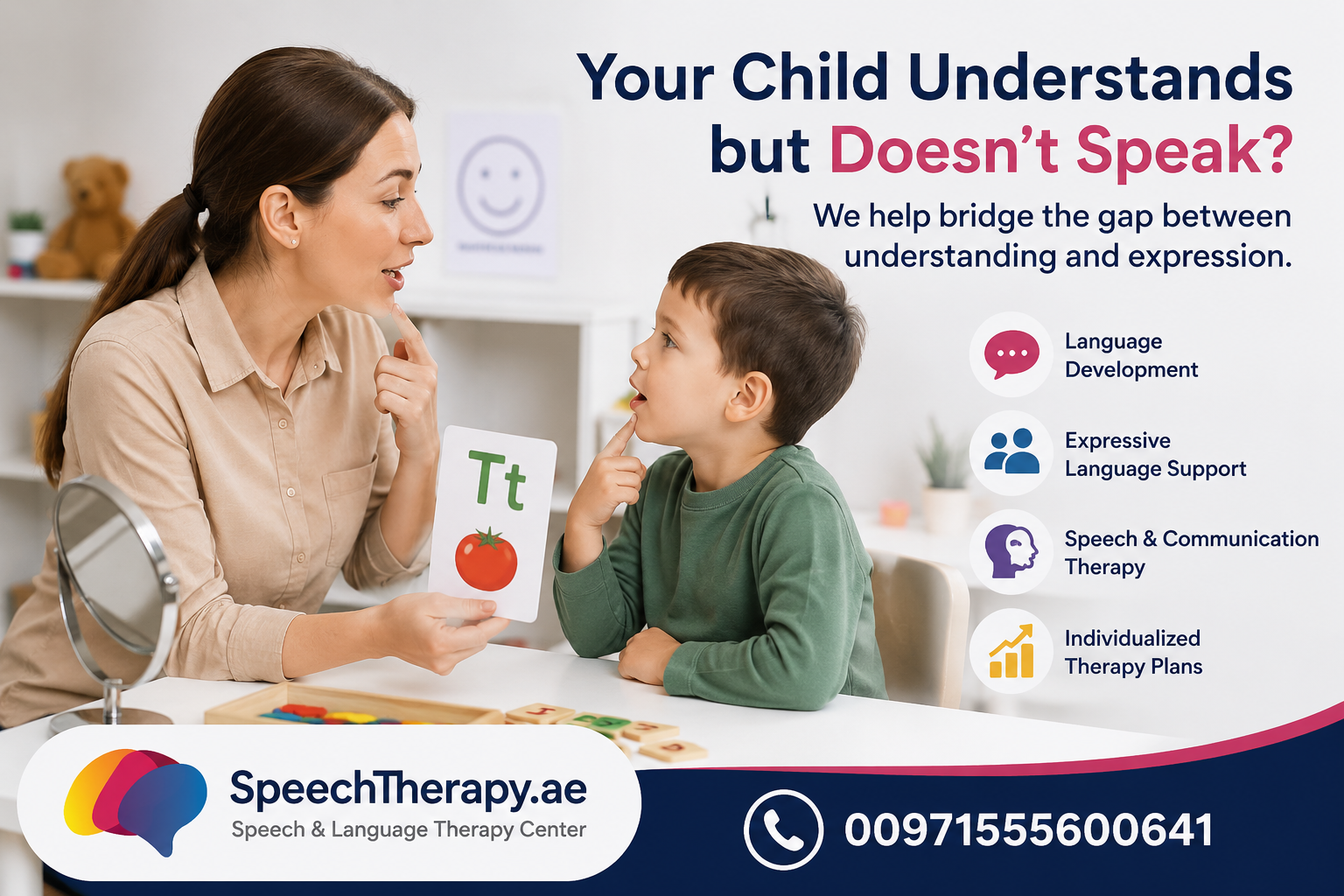 Child understands but doesn't speak during speech therapy