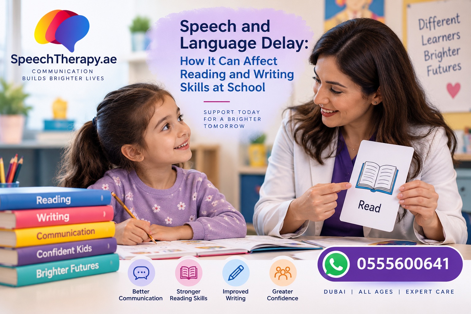 Speech and language delay affecting reading and writing skills in school-age children